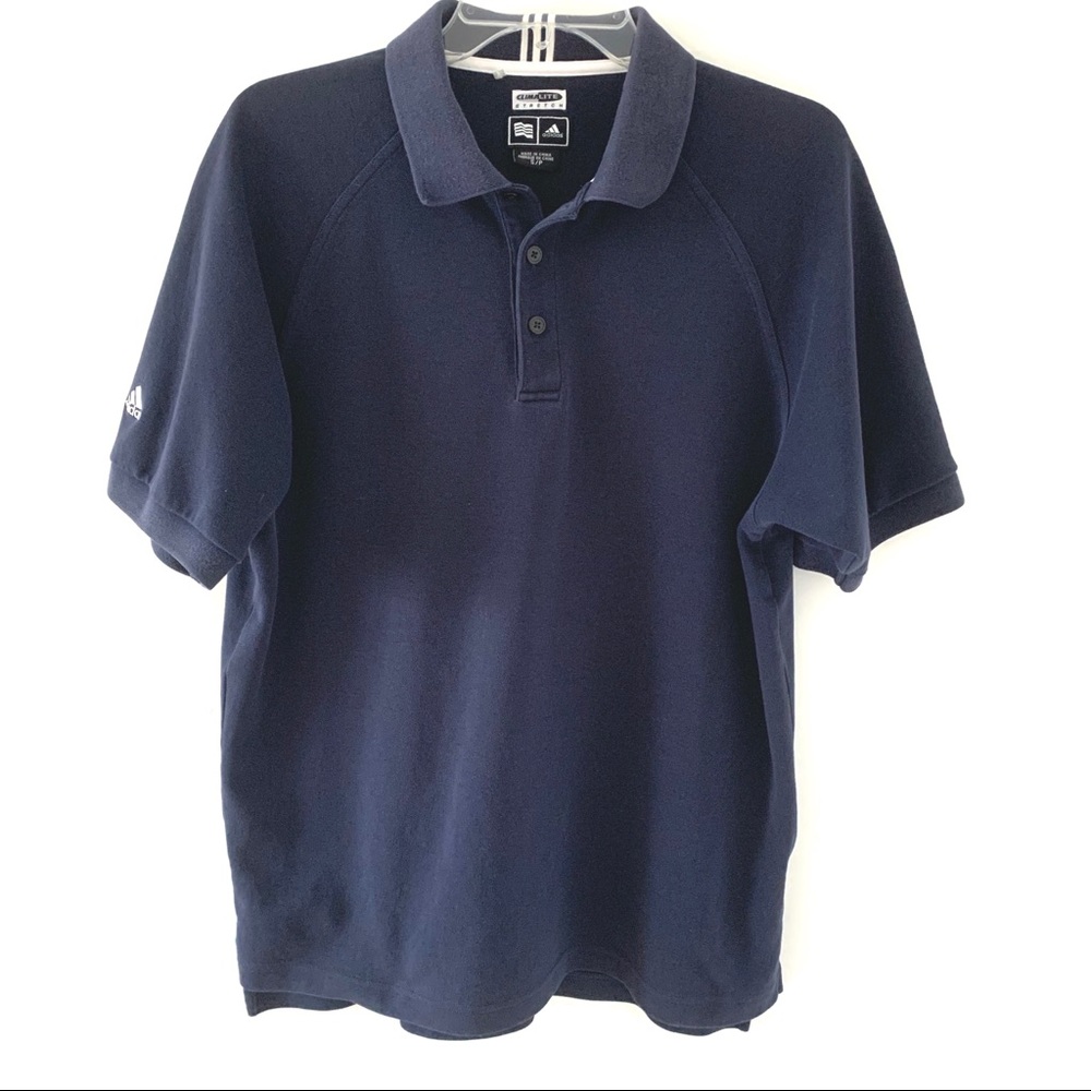 Adidas Men ClimaLite Stretch Dark Blue Polo Sz SP